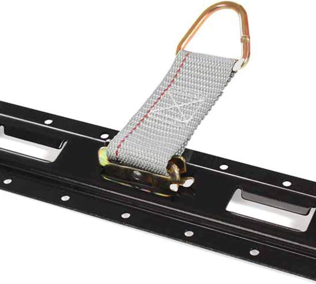 Black Powder Coated Steel E Track Tie-Down Rail P8953