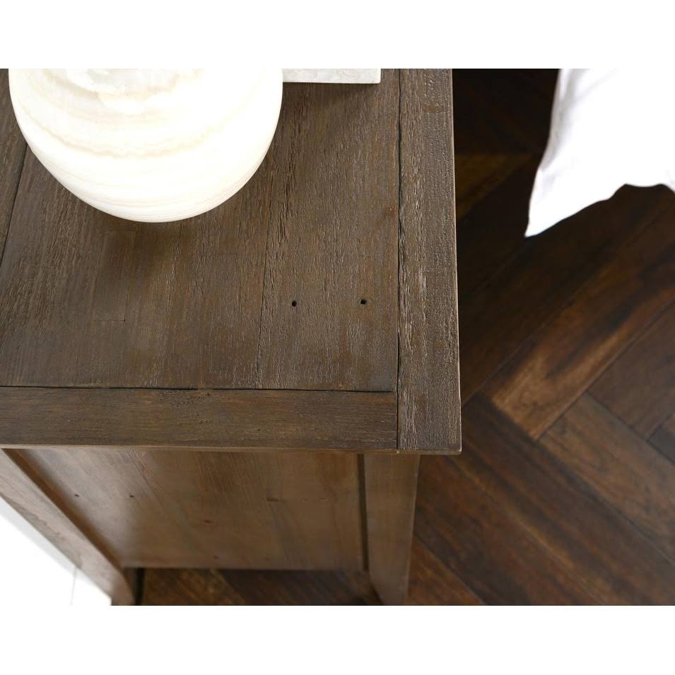 Reclaimed Pine 2-Drawer Nightstand B65771