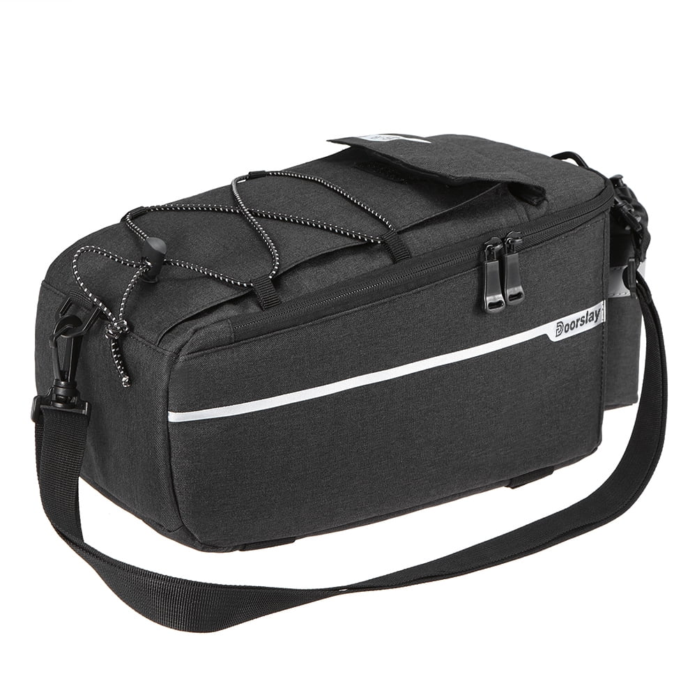 Insulated Trunk Cooler Bag Cycling Rear Rack Storage Luggage Bag Reflective MTB Bike Pannier Bag Shoulder Bag Y300