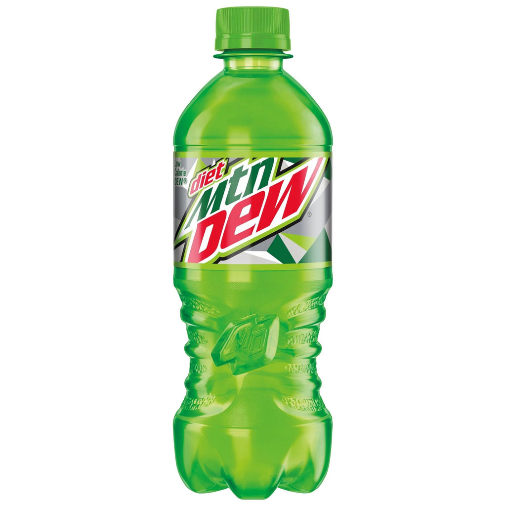 Diet Mountain Dew Soda 20oz Bottles, Quantity of 24 Q4522