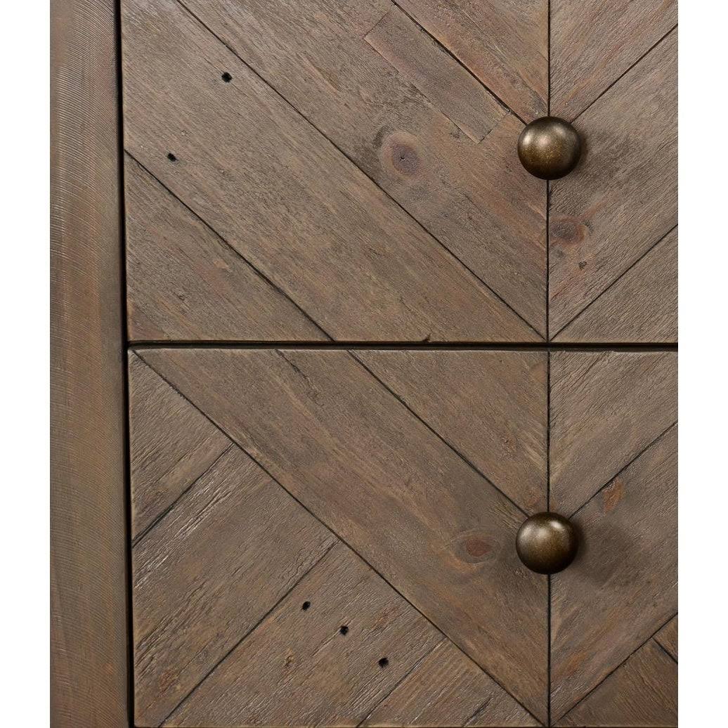 Reclaimed Pine 2-Drawer Nightstand B65771