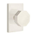 Satin Nickel Octagon Door Knob with Rectangular Rose J826