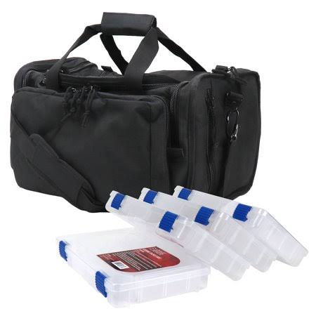 Deluxe Tackle Bag with 4 Tackle Box Organizers, Heavy Duty Fishing Tackle Storage M5973