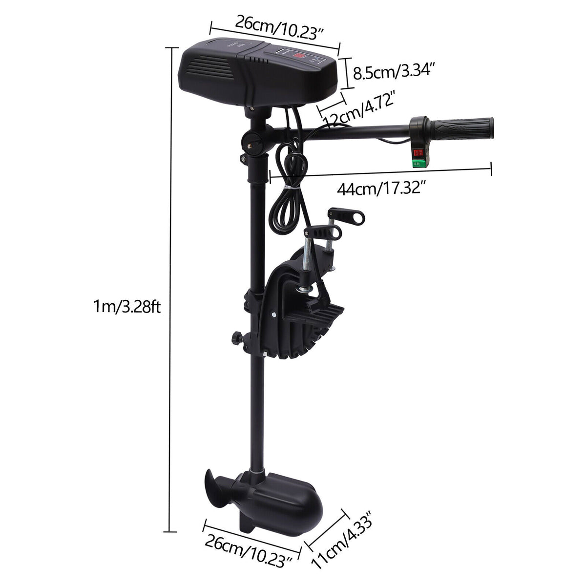 Black Electric Outboard Engine Motor M428024