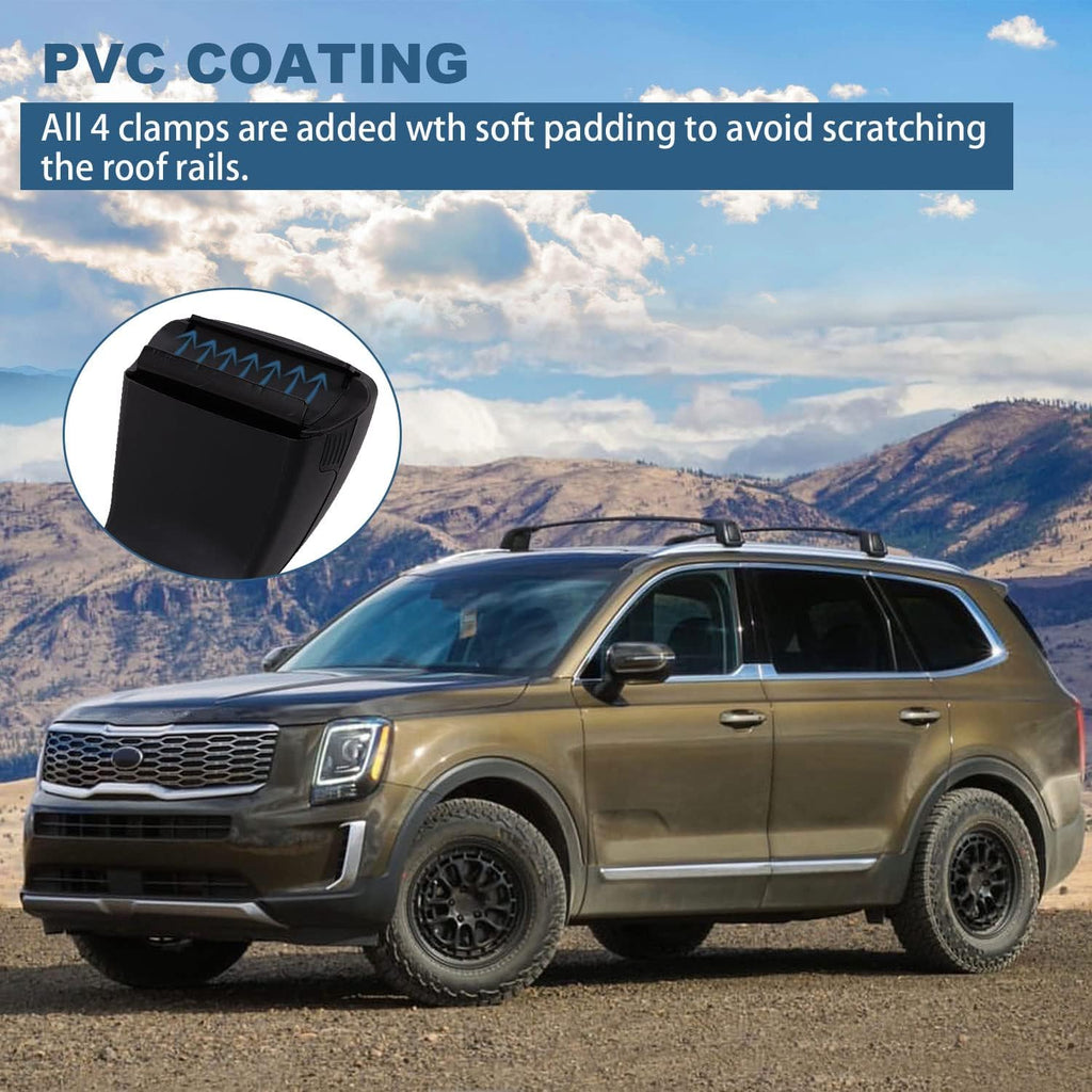 Black Roof Rack Cross Bars for Kia Telluride 2019-2022 N142