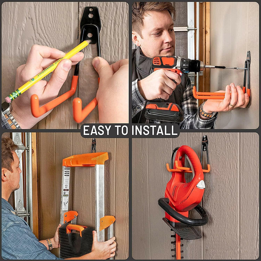 20 Pcs Heavy Duty Wall Mount Utility Hooks with Anti-Slip Coating V519304