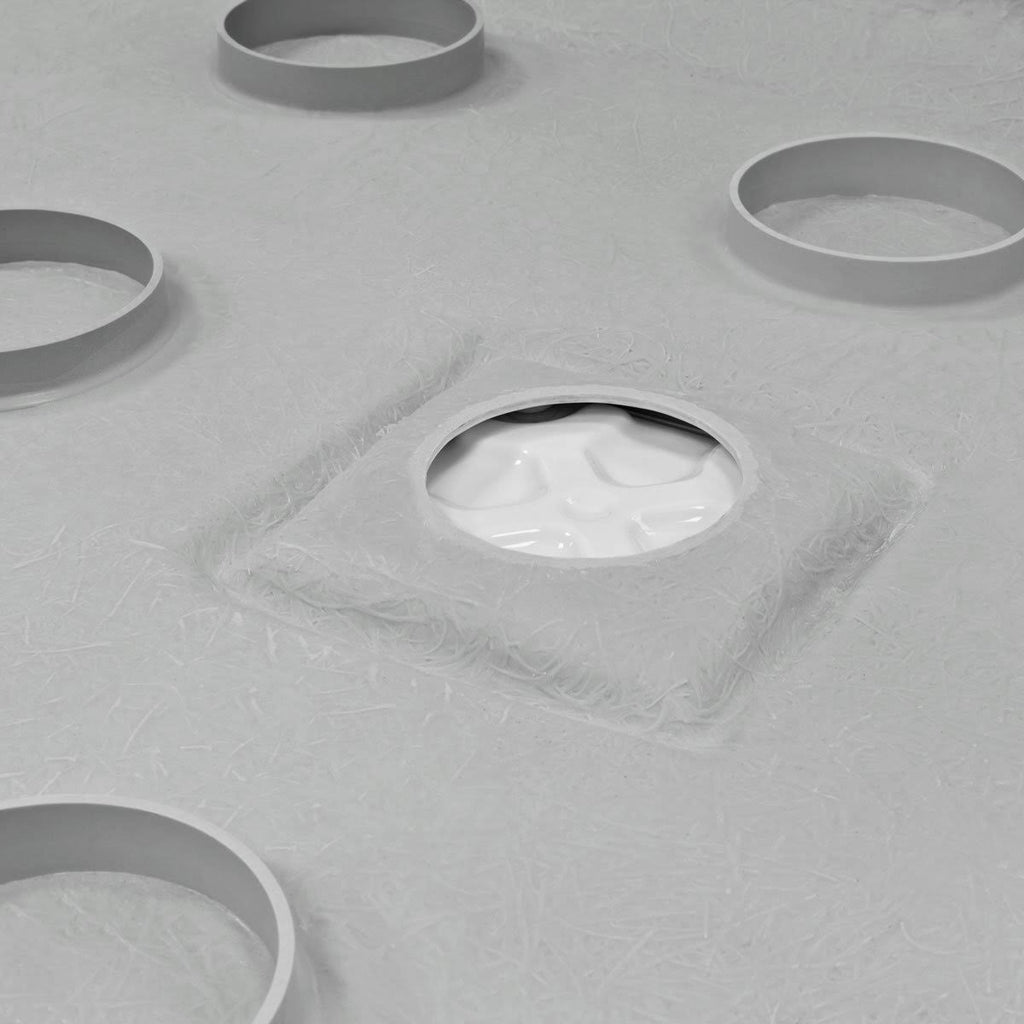 Left Double Threshold Shower Pan Base Wall Corner Left Drain Y7537