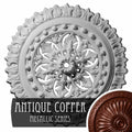 18 1/2x22OD x 7/8x22ID x 1 1/2x22P Hand-Painted Antique Copper Ceiling Medallion D3655