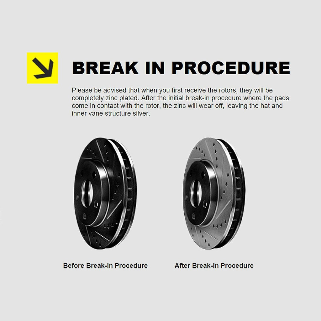 Black Drill/Slot Brake Rotors B4794