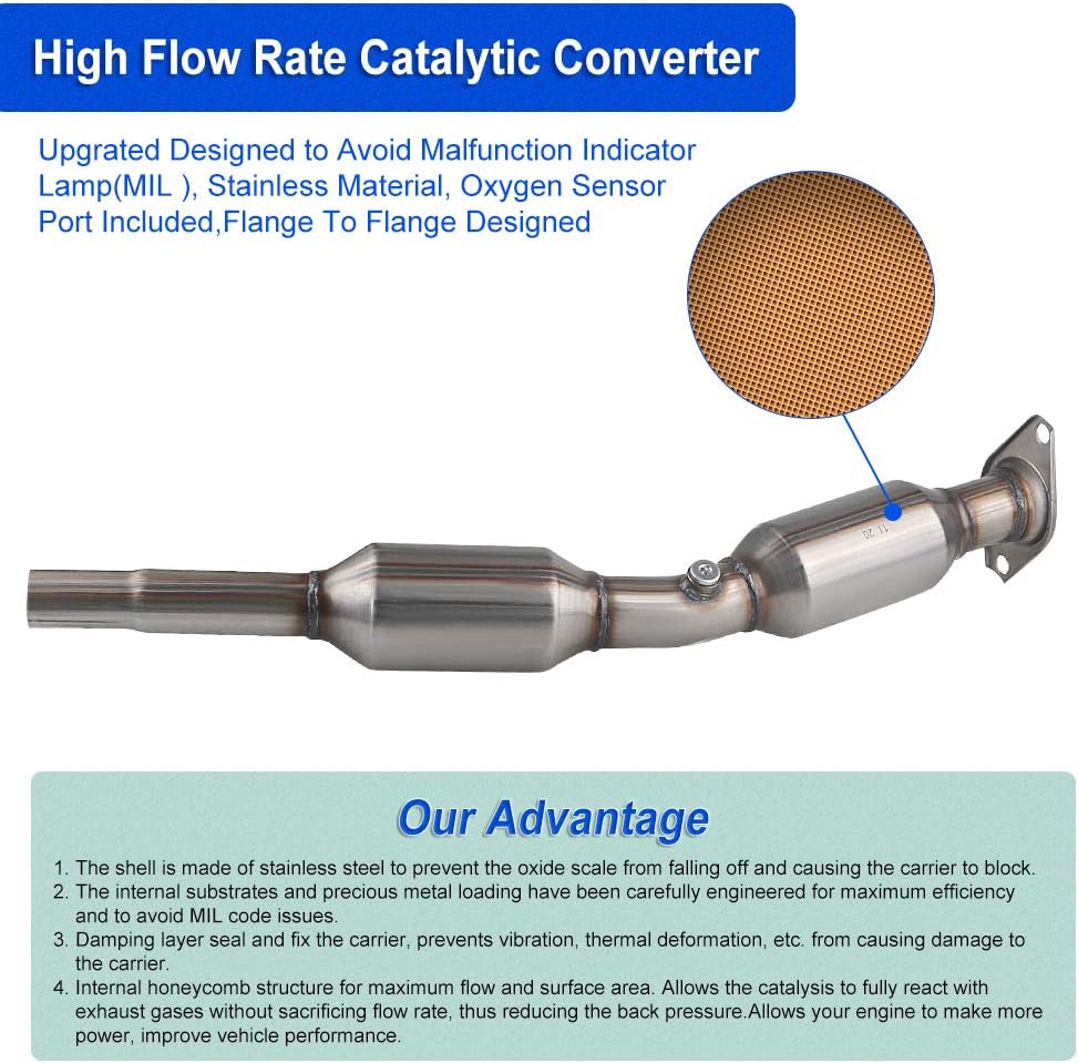 Catalytic Converter for Toyota Prius 1.5L 2004-2009, Direct-Fit Stainless Steel W6228