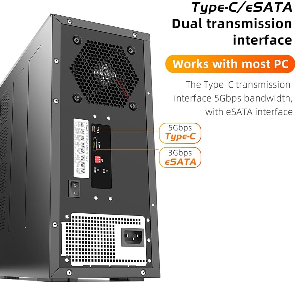 8 Bay 2.5/3.5 inch Hard Drive RAID Enclosure N539