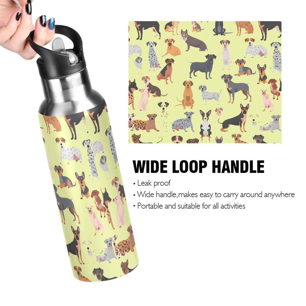 Cartoon Car Trucks Insulated Stainless Steel Water Bottle with Straw Lid 20 oz A254