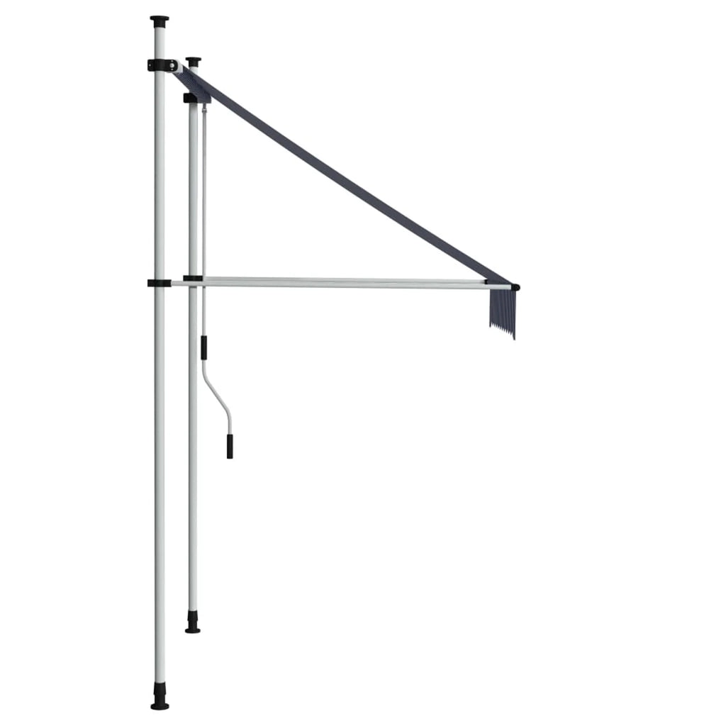 Manual Retractable Awning 39.4" Blue and White Stripes S117951