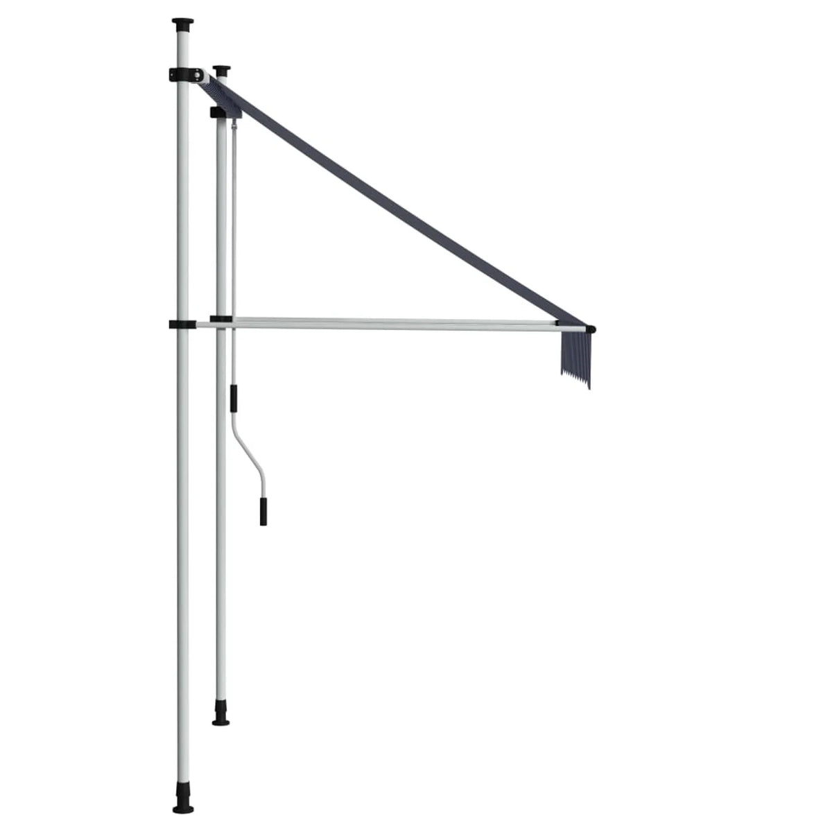 Manual Retractable Awning 39.4" Blue and White Stripes S117951