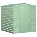 Steel Storage Shed 6x7 Sage Green Z1499