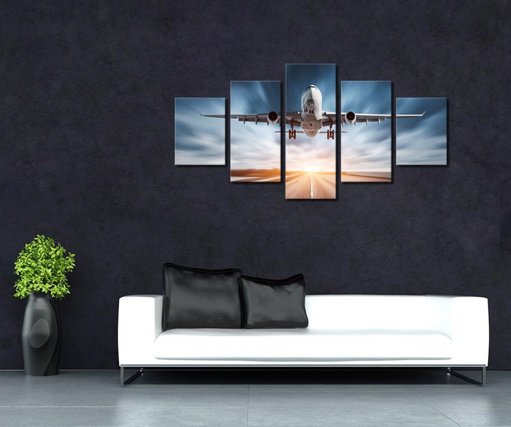 Xlarge 5 Panels Modern Wall Art Canvas Printed Stretched and Ready to Hang 32x60 in J94951