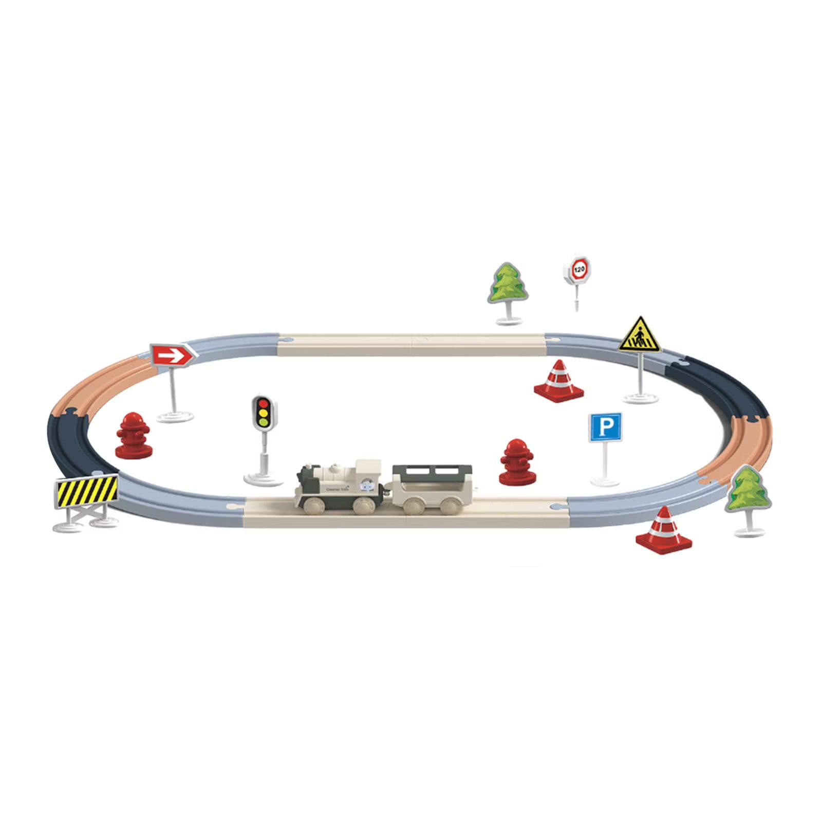 30pcs Puzzle Train Tracks Set C28486