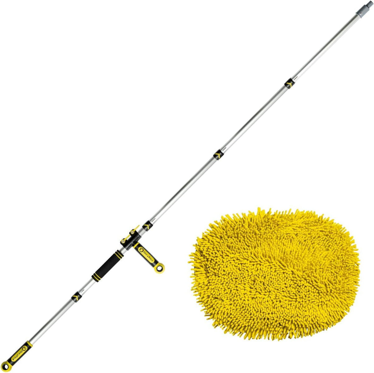 Wall Duster with 6-24 Foot Extension Pole and Chenille Microfiber Cleaning Head F1565