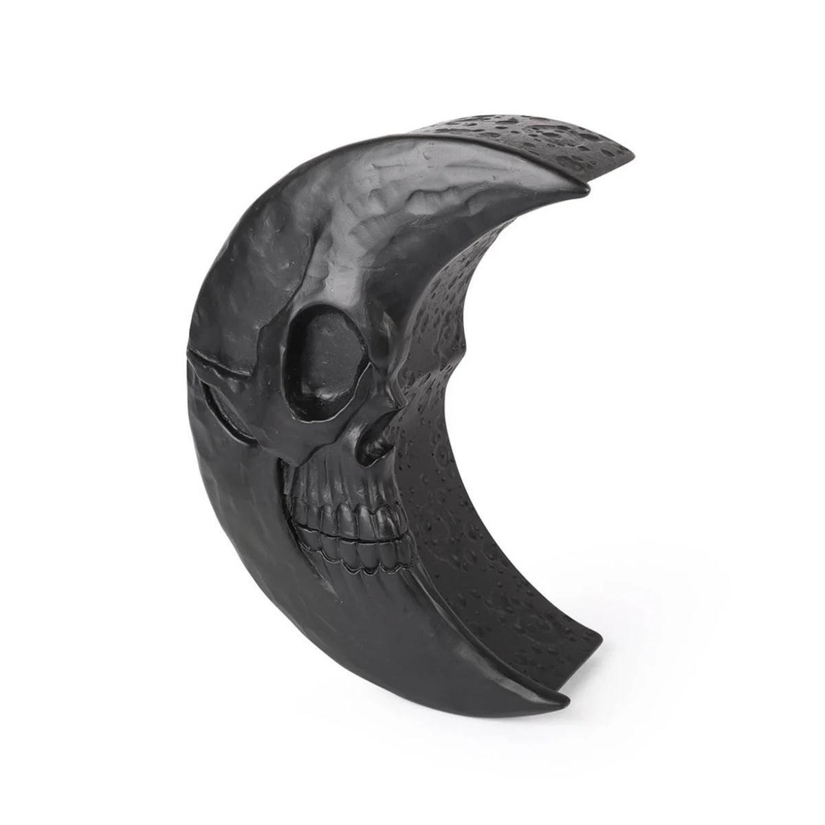 Matte Black Resin Skull Moon Box H183116