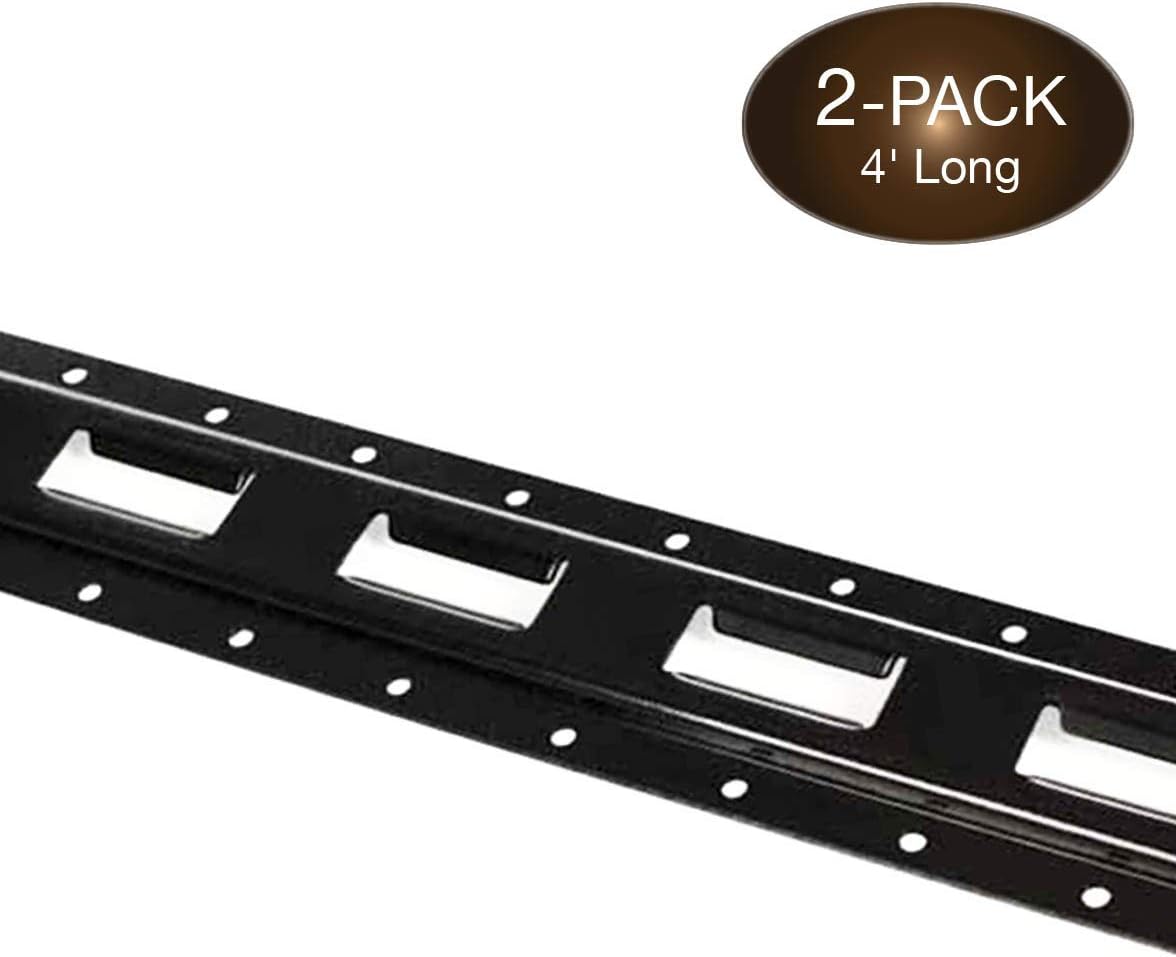 Black Powder Coated Steel E Track Tie-Down Rail P8953