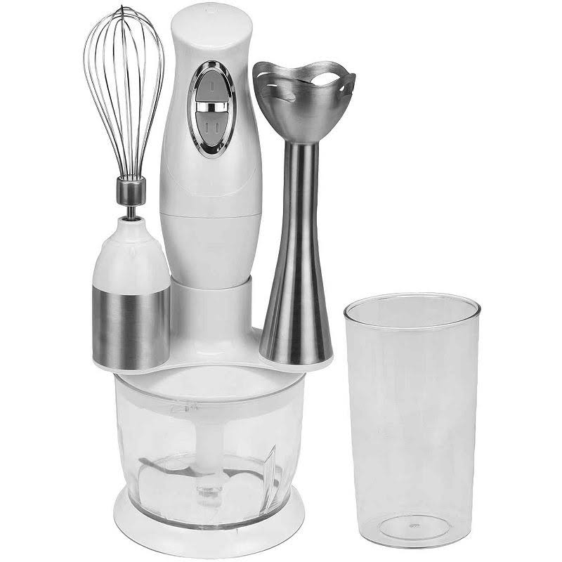 White Combi Mixer with Mixing Cup, Chopper & Whisk P85889