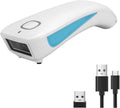 Wireless 2D QR Barcode Scanner, Bluetooth Portable Pocket Small 1D 2D Bar Code Reader, White Pack of 2 I737029