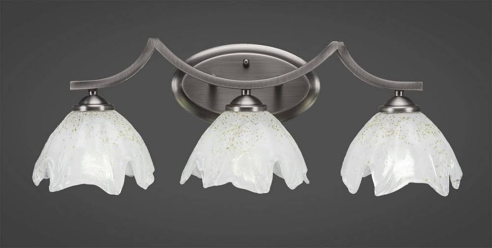 3 Light Bath Bar with Gold Ice Glass X647376