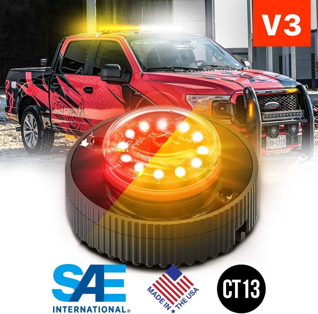 Amber/White LED Hide-A-Way W512