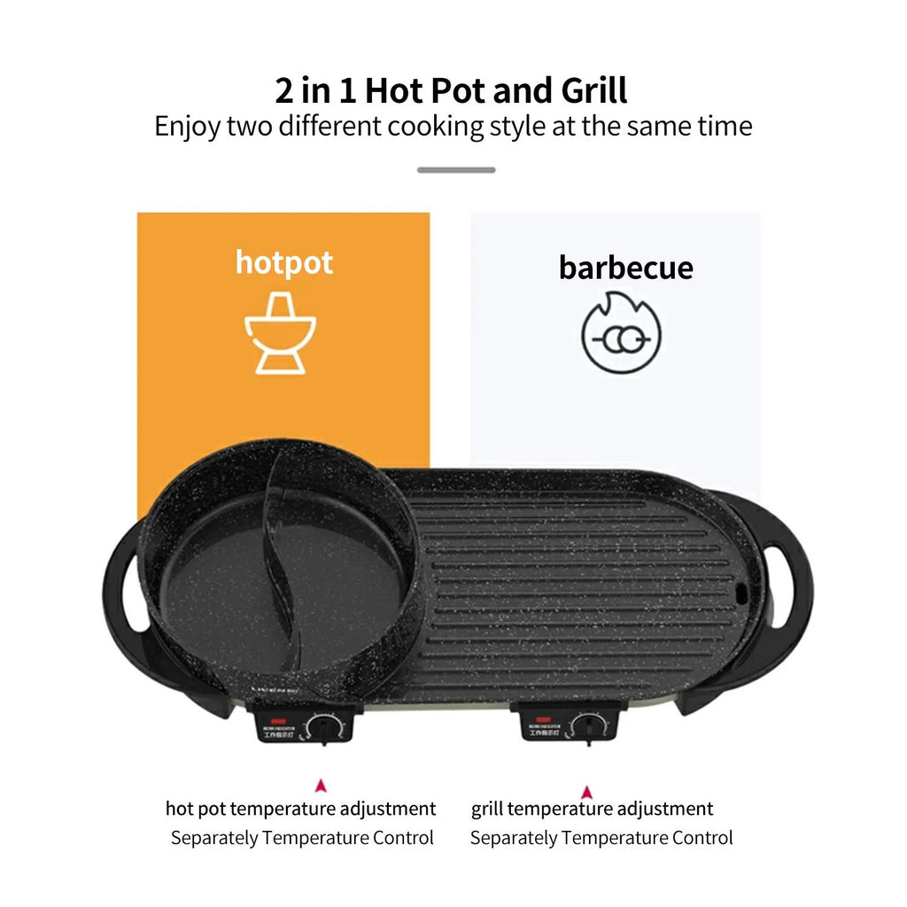 3.6L Electric Grill Hot Pot V555