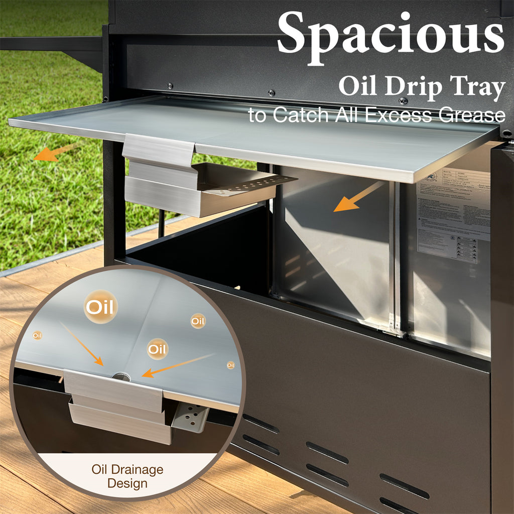 4 Burner Propane Gas Grill with Side Burner Stainless Steel I573