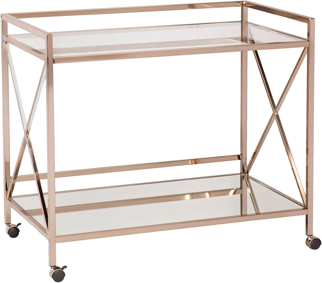 Gold Open Shelf Bar Cart K531