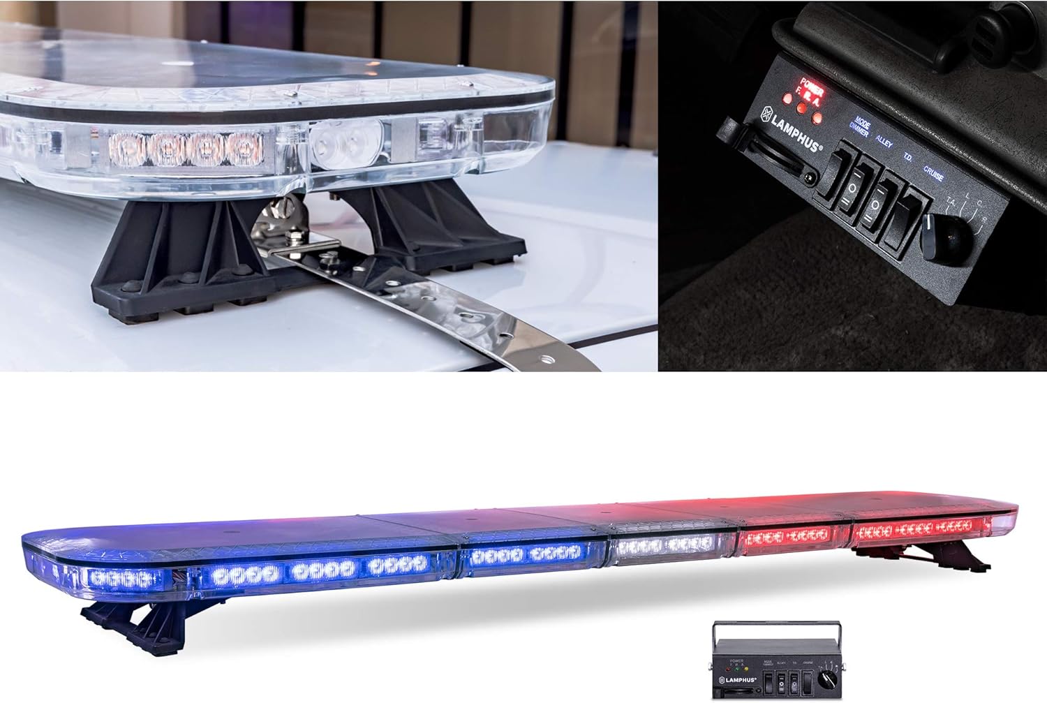 47" 98W RED LED Emergency Light Bar O7072