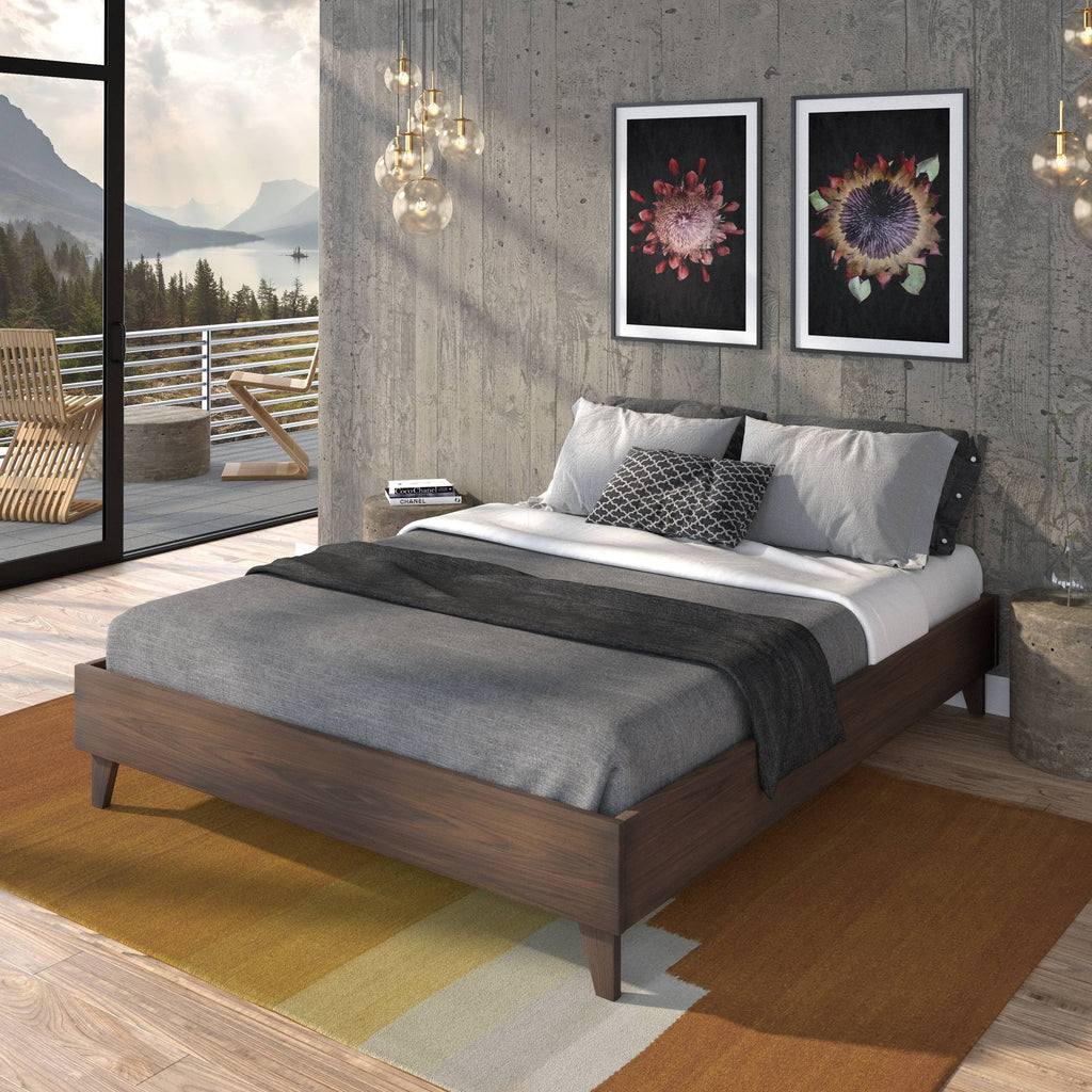California King Solid Wood Platform Bed A45423