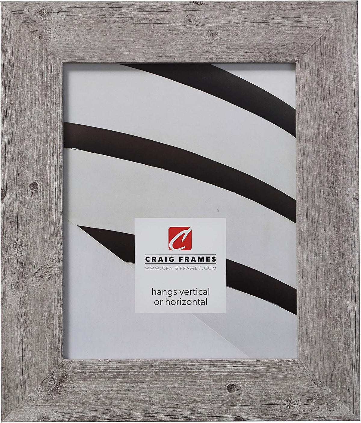 Faux Barnwood Picture Frame, Brown Oak, 16 x 24 Inch I220