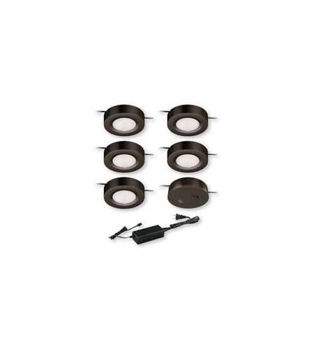 Satin Nickel LED Under Cabinet Puck Light 5-Pack Kit H491759