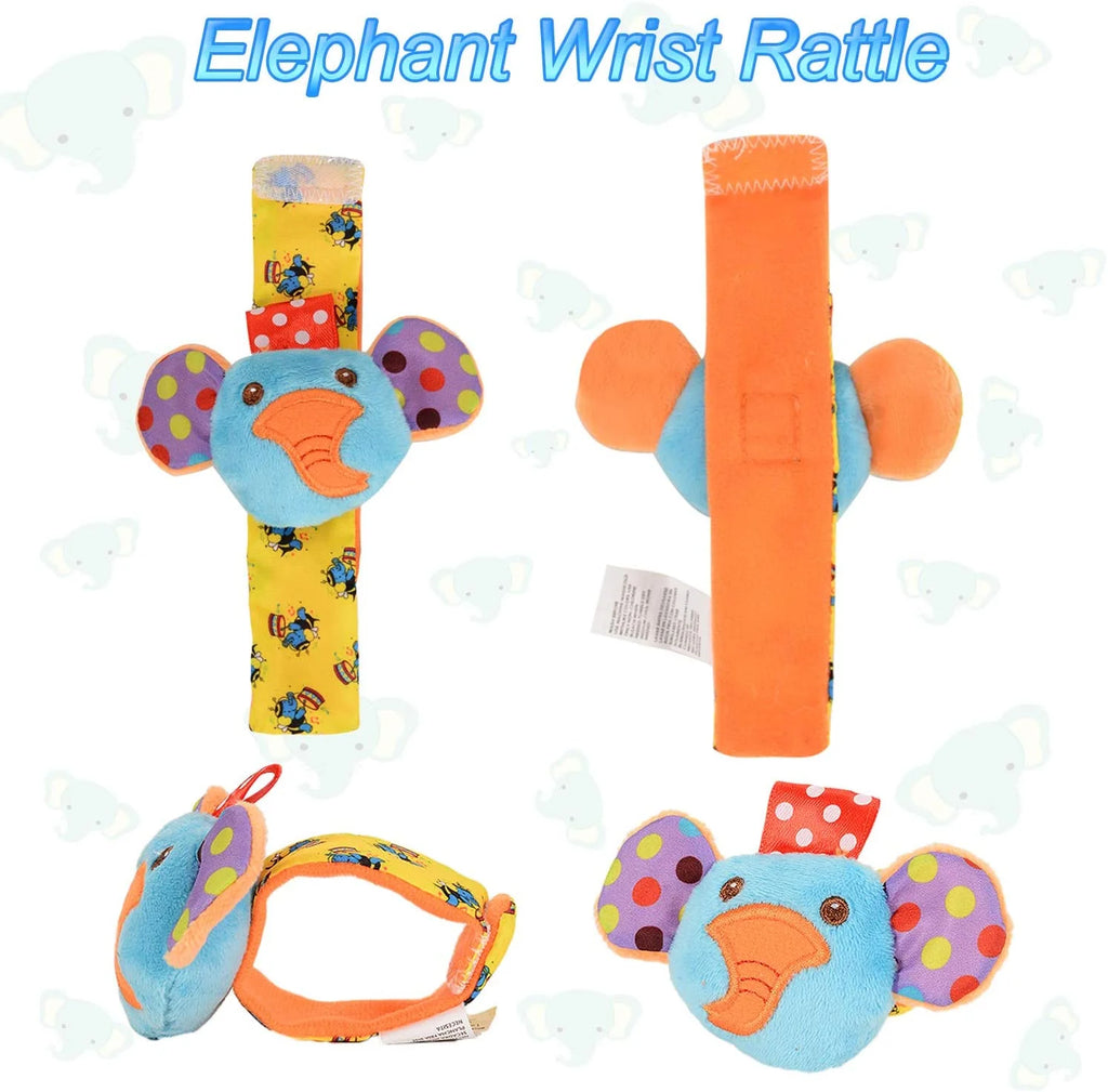 8 Pcs Cotton Baby Wrist Rattle Foot Finder Socks Set U2717