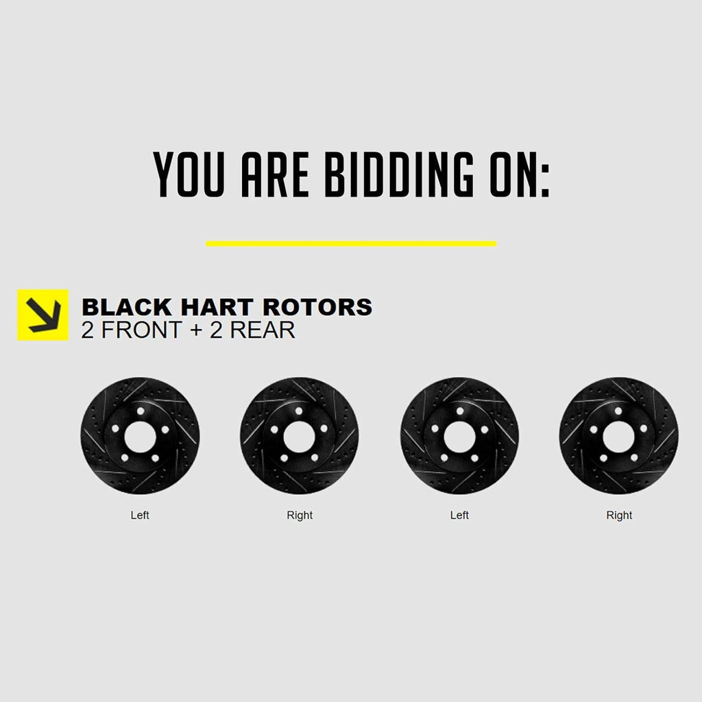 Black Drill/Slot Brake Rotors B4794