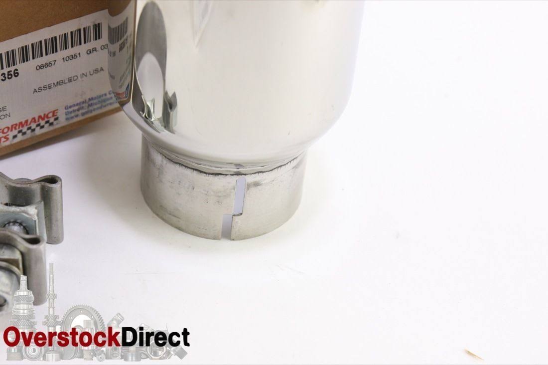 Stainless Steel Dual Wall Angle Cut Exhaust Tip with Clamp K905