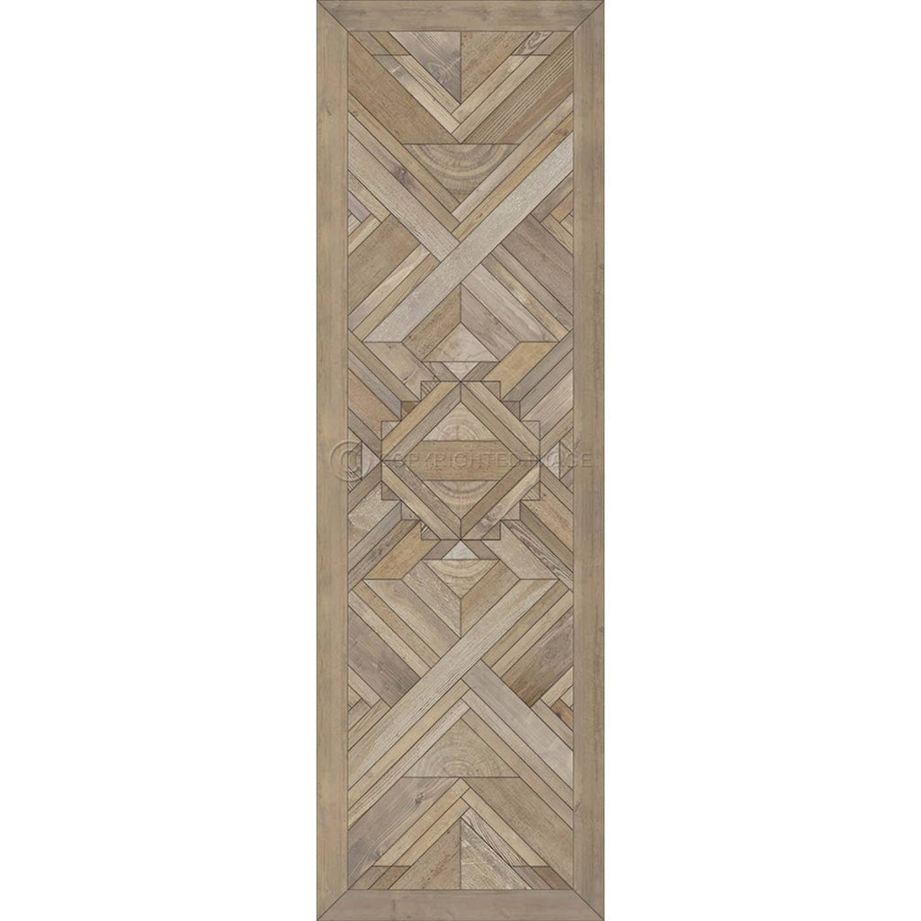 Natural Wood Vintage Vinyl Runner U8110