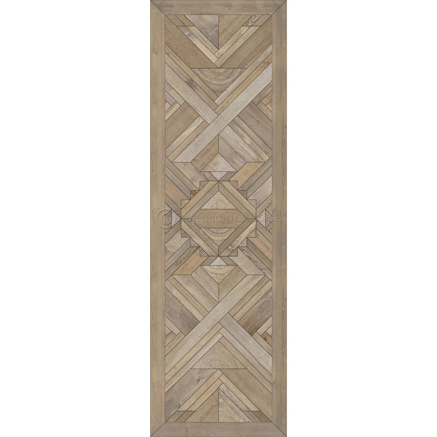 Natural Wood Vintage Vinyl Runner U8110