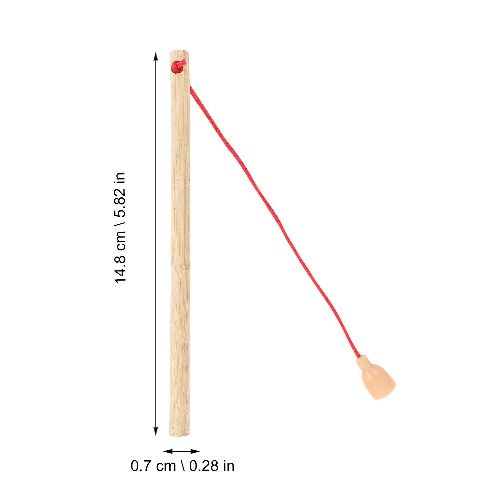 5Pcs Wooden Magnetic Fishing Poles Toys T9091