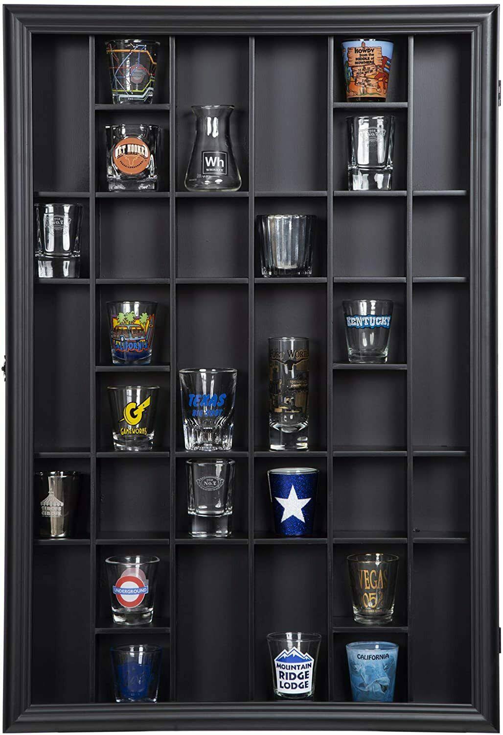 Black Shot Glass Display Case Y327799