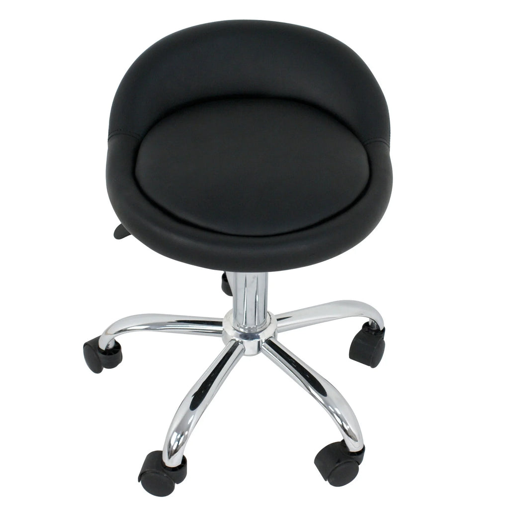 Set of Two Swivel Salon Stool Chair, Black H82235