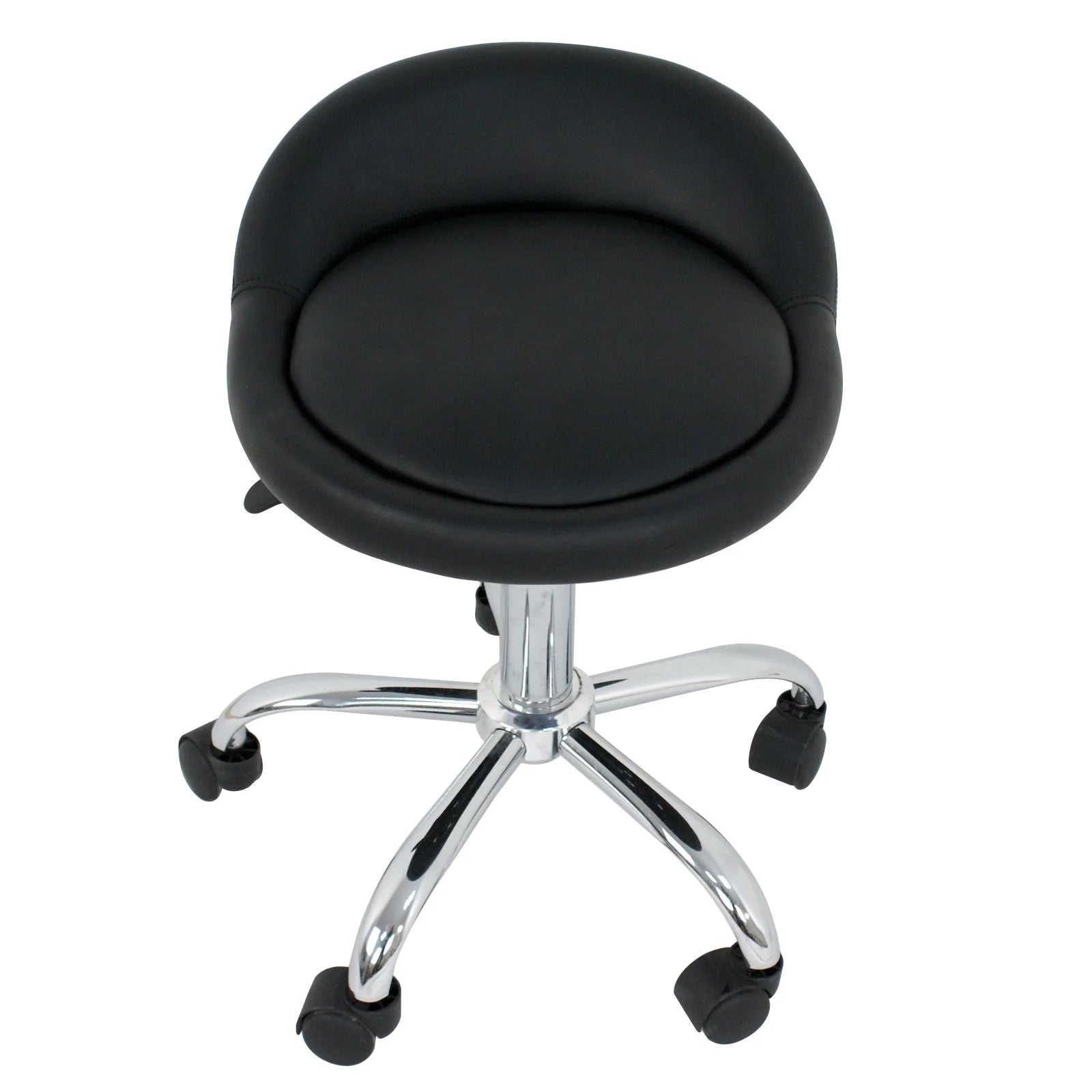 Set of Two Swivel Salon Stool Chair, Black H82235