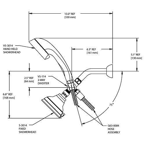 Brushed Nickel 2-Way Shower Combination W184388