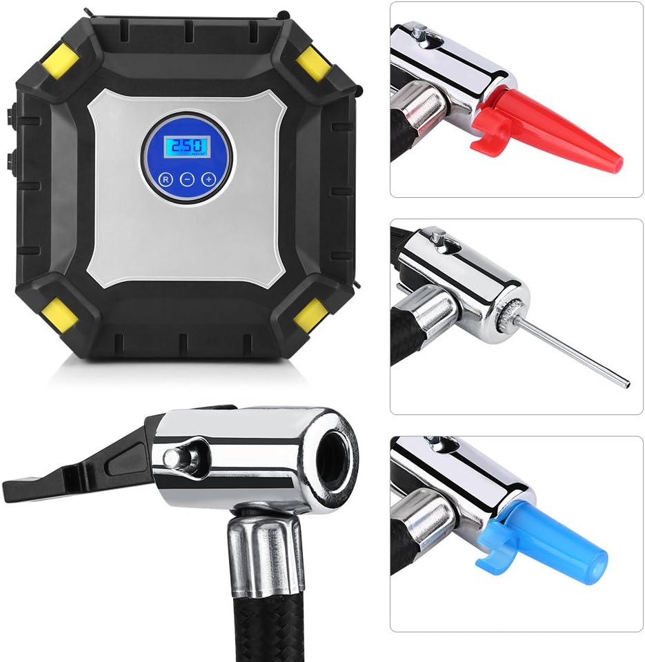 12V Portable Digital Car Tire Inflator Pump 100 PSI D40981