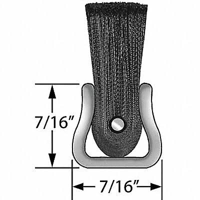 Strip Brush, 7/16W, 12 in L, Trim 2 in, Pkg of 10 S6526