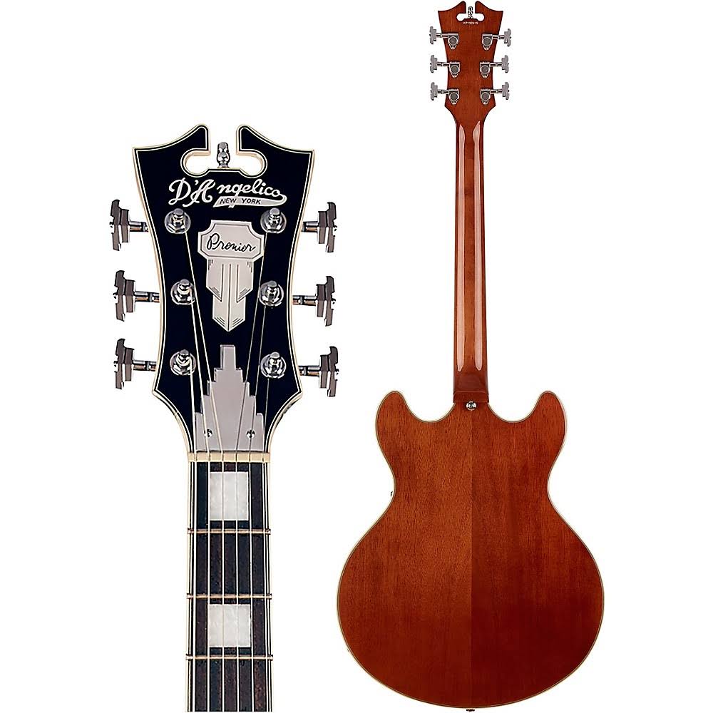 Semi-Hollow Electric Guitar with Seymour Duncan Humbuckers Walnut Stain B913025