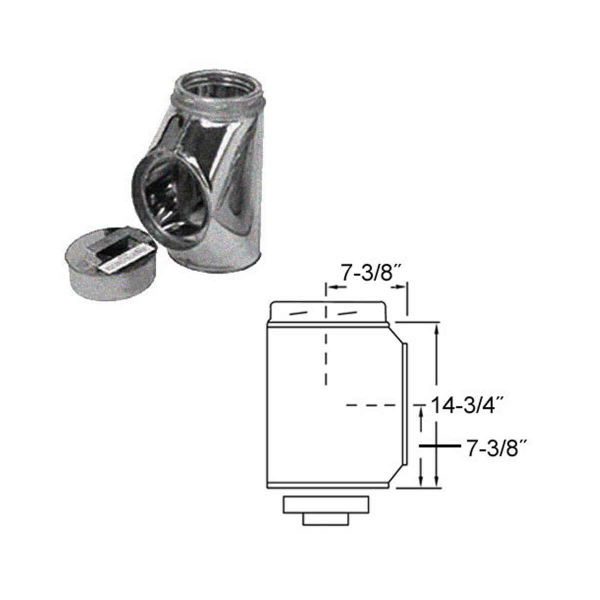 8x22 Galvanized Steel Chimney Pipe G531