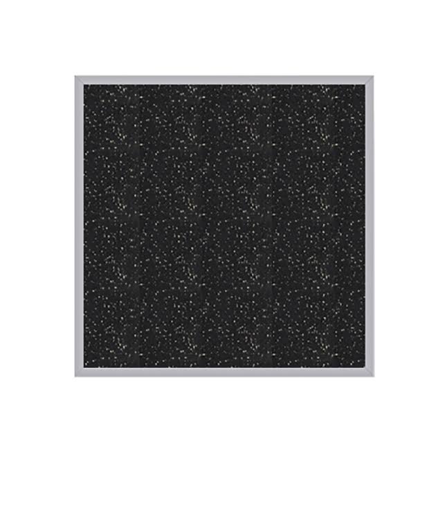 Black Aluminum Frame Recycled Rubber Bulletin Board J122
